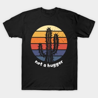 Cactus 'Not a Hugger' Retro Style T-Shirt